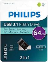 Philips 2 in 1 Black 64GB OTG USB C + USB 3.1