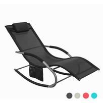 , supamasis krėslas, poilsio krėslas, lauko baldai, juodas, išbandytas 150 kg, OGS28-SCH