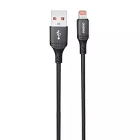 Dudao 3A 30W L3SL USB-A – Lightning laidas pintas 1.2m – juodos spalvos