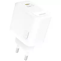 Dudao A28 45W GaN USB-C laidinis įkroviklis – baltos spalvos