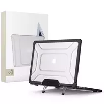 Tech-Protect SmartShell Pro case skirtas MacBook Air 13" 2023-2025 M2 / M3 / M4 – transparent and black