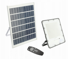 LED prožektorius GTV BRAVOS įkraunamas saulės energija, IP65, 200W, 6400K, 2000lm, 120°, su pultu
