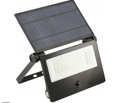 LED prožektorius GTV LUMOS II įkraunamas saulės energija, IP65, 6400K, 3000lm, su judesio davikliu