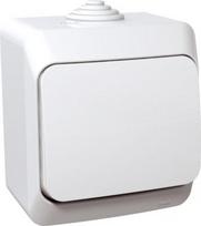Pushbutton IP44 white Cedar Plus WDE000511 | 3303432400101