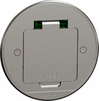 Floor socket XS , Metal, Round Unica system+ INS52101 | 3606489818890