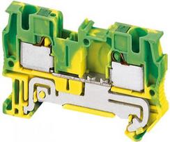 Push-in terminal 4mm2, 2 pts., green/yellow, Linergy NSYTRP42PE | 3606480533280