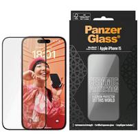 PanzerGlass Ceramic Protection iPhone 15 6.1" Ultra-Wide-Fit Screen Protector, Easy Aligner Included, 2837