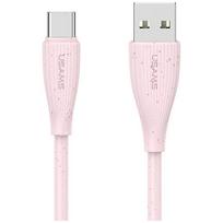 USAMS Green Series cable SJ714 18W 3A USB-A to USB-C cable, 1m, pink