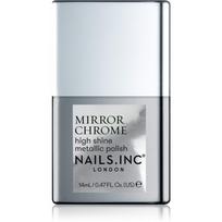 Nails Inc. Mirror Chrome nagų lakas , itin žvilgaus efekto atspalvis Silver Served 14 ml