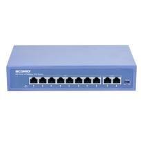 10 prievadų komutatorius Acorid CS1110PG (8 PoE, 2 Uplink, gigabit, 5.6Gbps)