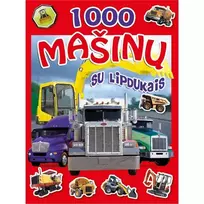 Knyga 1000 MAŠINŲ SU LIPDUKAIS