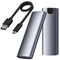 Aliuminio korpusas USB C 3.1 M.2 NVME NGFF SSD 10Gb/s kaupikliui