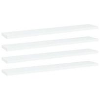 Knygų lentynos plokštės, 4vnt., 60x10x1,5 cm, baltos