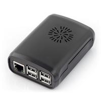 Dėklas skirtas Raspberry Pi Model 3B+/3B/2B - juodas su ventiliatoriumi