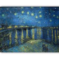 Reprodukcija „Žvaigždėta naktis virš Ronos“, Vincent van Gogh (1888)