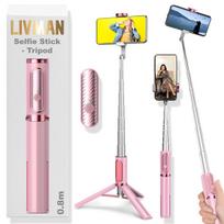 Asmenukių lazda ("Selfie sticks") LIVMAN Oth-AB202 - daugiafunkcis asmenukių lazdas ir trikojis su nuotolinio valdymo pultu, 0,8m