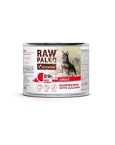 RAW PALEO Beef Rabbit Adult 200g jautienos ir triušienos drėgnas ėdalas šunims
