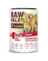 RAW PALEO Beef Rabbit Puppy 400g jautienos drėgnas maistas su triušiena šuniukams