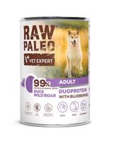 RAW PALEO Duck Boar Adult 400g drėgnas ančių ir šernų maistas šunims