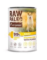 RAW PALEO Turkey&Cod Adult 400g kalakutienos ir menkės drėgnas ėdalas šunims
