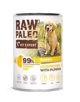 RAW PALEO Turkey Cod Puppy 400g kalakutienos ir menkės drėgnas ėdalas šuniukams