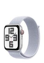 APPLE Apple Watch SE GPS + Cellular, Silver Aluminium Case with Blue Cloud Sport Loop, MXGR3QF/A, 44mm