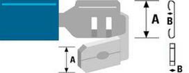 Kontaktas (kištukas+lizdas) 6.3mm mėlynas 1.5-2.50mm² laidui (ST-191) RoHS
