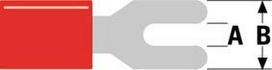 Šakutė 3.7mm raudona 0.5-1.5mm² laidui (ST-011) RoHS