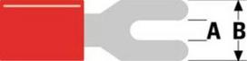 Šakutė 3.7mm raudona 0.5-1.5mm² laidui (ST-011) RoHS, 20 vnt.