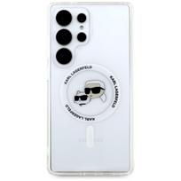 KARL LAGERFELD case for SAMSUNG Galaxy S25 Ultra KLHMS25LHLSKCH (Magnetic IML Metal KC Heads) white