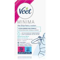 Veet Minima Hypoallergenic depiliacinės vaško juostelės bikinio sričiai 16 vnt.