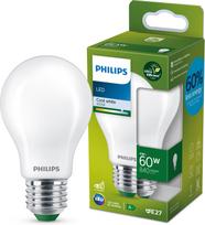 PHILIPS Ultra-efficient LED lamp, E27, 4000K, 840 lm, opal finish (929003624101)