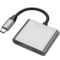 USB-C adapteris 3in1, HDMI, USB-A, USB-C, Juoda