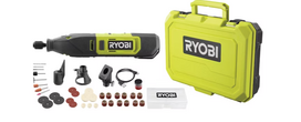 Akumuliatorinis tiesinis šlifuoklis RYOBI RRT12-120BA3/35, 12 V,2x 2,0 Ah + priedai