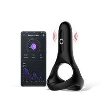 Erekcijos žiedas su aplikacija Magic Motion Rise Smart juodas