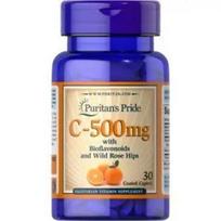 Puritan's Pride Vitaminas C Erškėtuogės 500 mg, 30 kapsulių 30 Caps