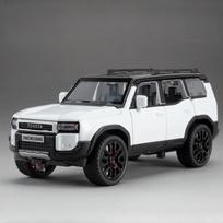 1:32 Prado SUV Automobilio Modelis Žaislas Lydinio Liejinys Atgal 6 Durys Gali Būti Atidarytos Garsas ir Šviesa Visureigis Vaikams Berniukui Dovana Kolekcija balta