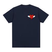 Men Women Summer Kanye West Heart Hip Hop T-shirt Vintage Cotton Men's T-shirt New T-shirt Women's Top Unisex Brand Luxury Top S