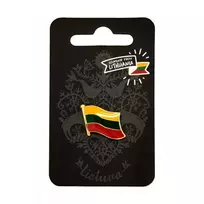 Metalinis ženkliukas Lietuvos vėliava 20x15 mm