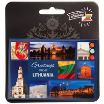 Suvenyras - magnetas Greetings From Lithuania