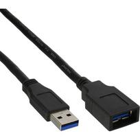 InLine USB 3.2 Gen 1 Cable, Type A male to Type A female, black, 1m