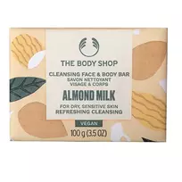 The Body Shop - Valomasis veido ir kūno muilas sausai ir jautriai odai Migdolų pienas (Clean sing Face & Body Bar) 100 g