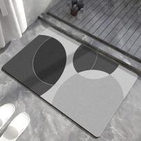 Geometrinis pilkas vonios kambario grindų kilimėlis - neslystantis, atsparus purvui ir dėvėjimuisi bei lengvai prižiūrimas. Idealu skandinaviškiems įėjimams. 30*40cm Small size drain mat pilka spalva