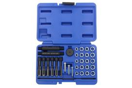 Sriegio taisymo ir regeneravimo rinkinys 33vnt. M10x1,0 / M10x1,25 / M12x1,0 / M12x1,25 / M14x1,25 / M8x1,0 0XAT1397