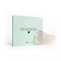 Jade Gua Sha žadeito akmuo masažui. rožinis