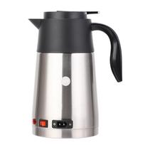 Nešiojamas 1200 ml didelės talpos virdulys automobiliui, sunkvežimiui, vandens šildytuvas, butelis kelionėms (12V) L black