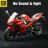 1/12 Kawasaki Ninja 400 žaislinis motociklas, miniatiūrinis lieto metalo modelis 1:12 Super Sporto Garso ir Šviesos Traukiamasis Kolekcionuojamas Dovana Berniukams raudona