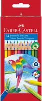 Spalvoti pieštukai Faber-Castell PARROT, tribriauniai, 24 spalvos