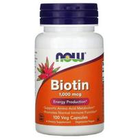 NOW Foods, Biotinas, 1000 mcg, 100 kaps. 1 Unit