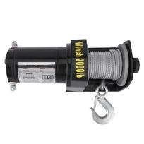 12 V elektrinė gervė, 2000 svarų keliamoji galia, nuotolinio valdymo, didelio efektyvumo gervė ATV, UTV automobiliams ir sunkvežimiams